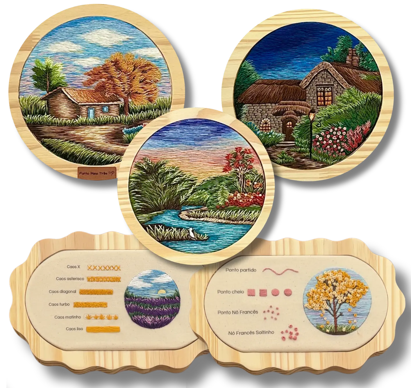 Bordado paisagem – Ponto 63